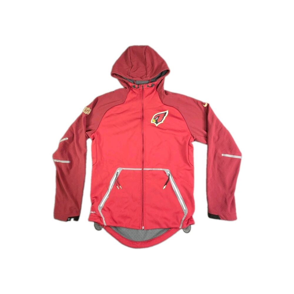Nike NFL Arizona Cardinals Therma-Fit Men's Size S OnField Hoodie Red Full-Zip
